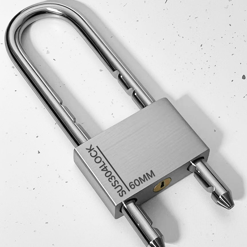 锁门挂锁304不锈钢U型门挂锁玻璃对开门把手锁户外专用防水防锈锁,淘宝优惠券,粉丝福利购,淘宝优惠卷