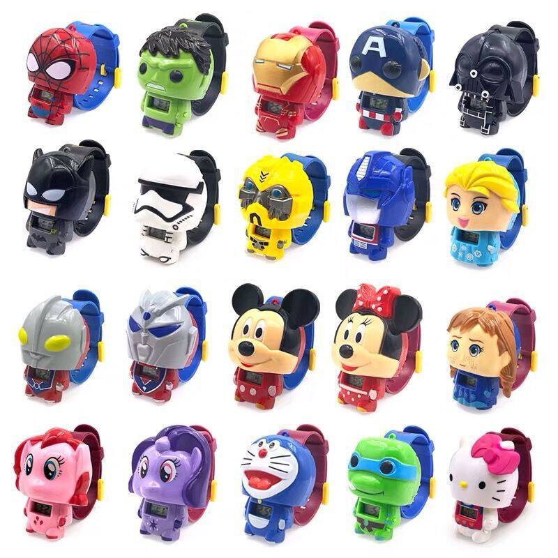 儿童卡通电子伸缩手表变形动漫电子手表钢铁侠蜘蛛侠儿童玩具礼物,淘宝优惠券,粉丝福利购,淘宝优惠卷