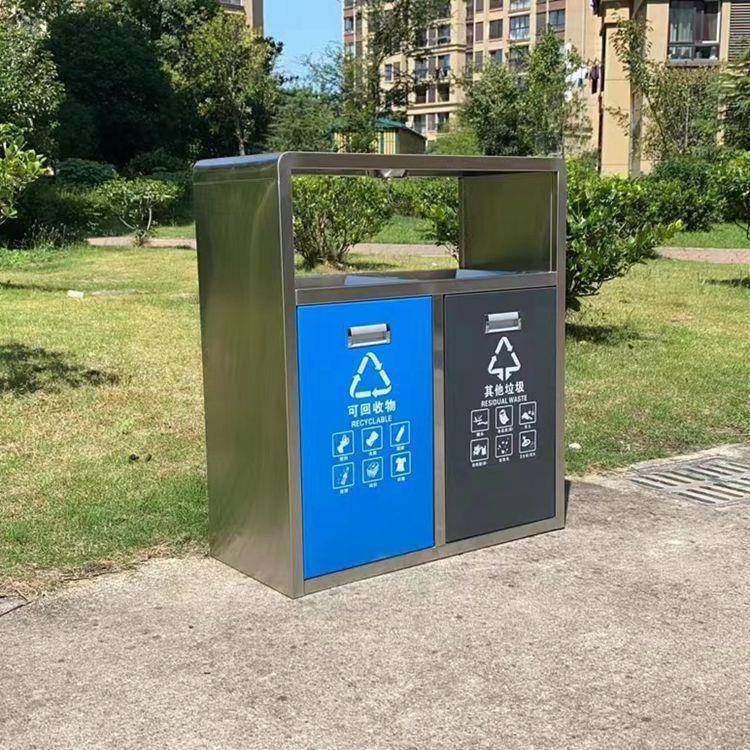 现货金属环卫果皮箱户外钢板喷塑垃圾桶分类不锈钢垃圾箱,淘宝优惠券,粉丝福利购,淘宝优惠卷