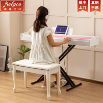 ROLYCA Rholika RB20 Portable Electric Piano 88 Key Heavy Hammer Electronic Cen Cherry Blossom Pink Key Electronic Piano