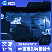 Immersive Themed Theatres Customised Projects Naked Eye 3D Ring Curtain Orbital Cinema Flying Cinema