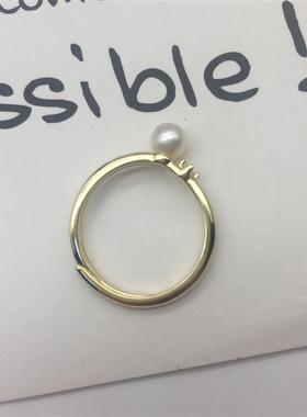 小红书网红达人力荐日系淑女轻奢S925银可调节tian然淡水珍珠戒指