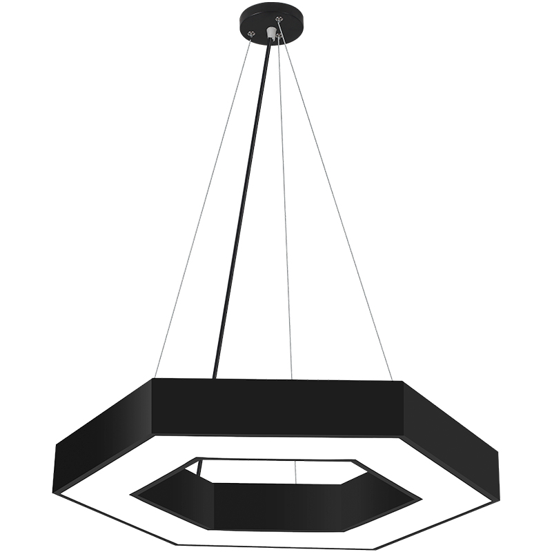 LED超亮创意异形吊灯六边形造型圆灯健身房超市商场店铺台球室灯 - 图3