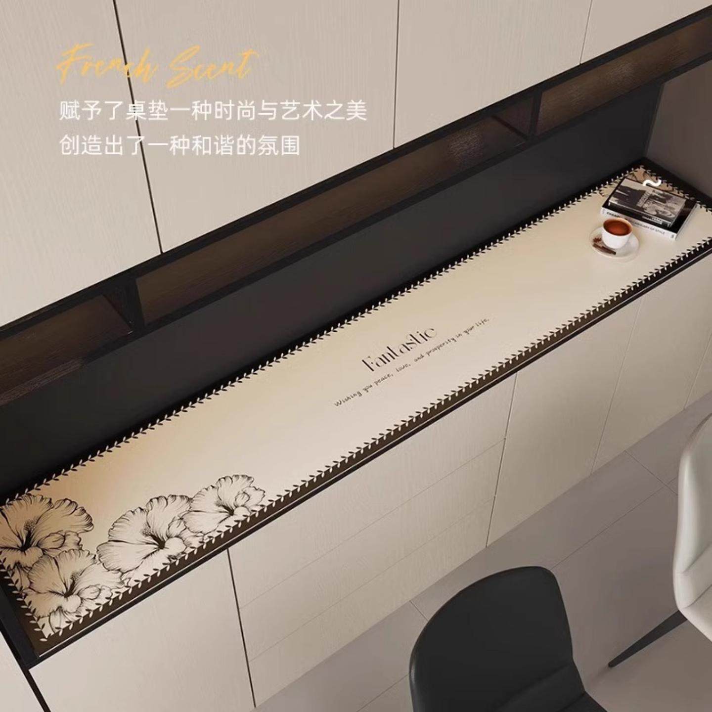 简约电视柜桌垫轻奢高级感防水防油免洗餐边柜盖布鞋柜桌面保护垫,淘宝优惠券,粉丝福利购,淘宝优惠卷