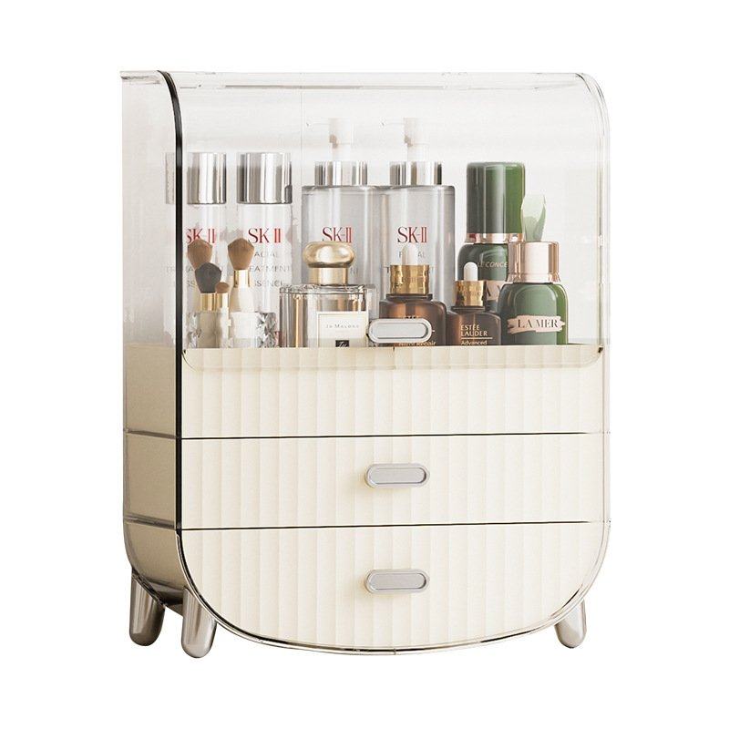 高级感化妆品收纳盒梳妆台化妆台护肤品防尘置物架桌面香水化妆盒,淘宝优惠券,粉丝福利购,淘宝优惠卷