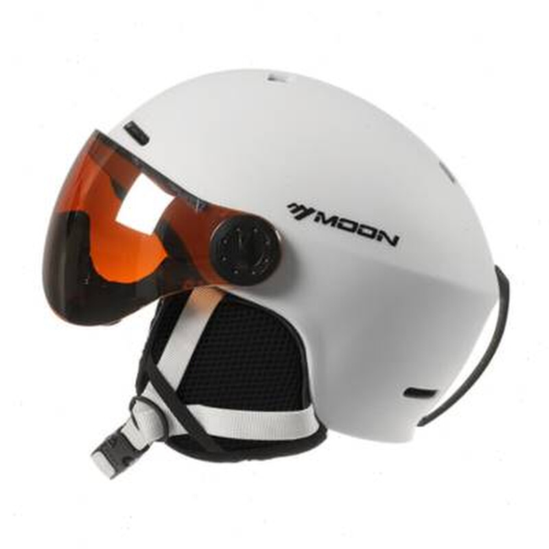 MOON滑雪头盔安全盔雪镜一体成型成人男女XL大码雪盔儿童单板双板 - 图0
