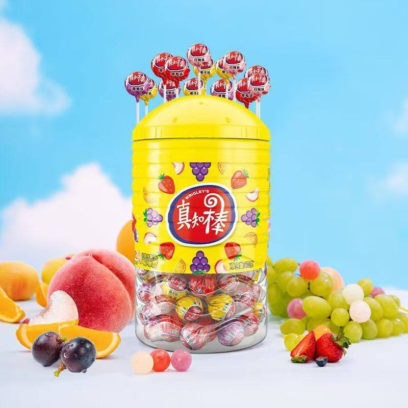 真知棒什锦水果味棒棒糖108支桶装972g儿童节日礼物新年糖果零食,淘宝优惠券,粉丝福利购,淘宝优惠卷
