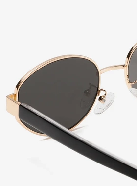 BC2040板材太阳镜椭圆复古金丝墨镜女款潮酷ins夏日防晒防紫外线