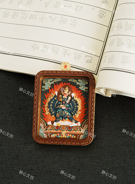 【纯手绘高定地藏王唐卡】手绘立体擦擦九华山地藏王菩萨吊坠项链