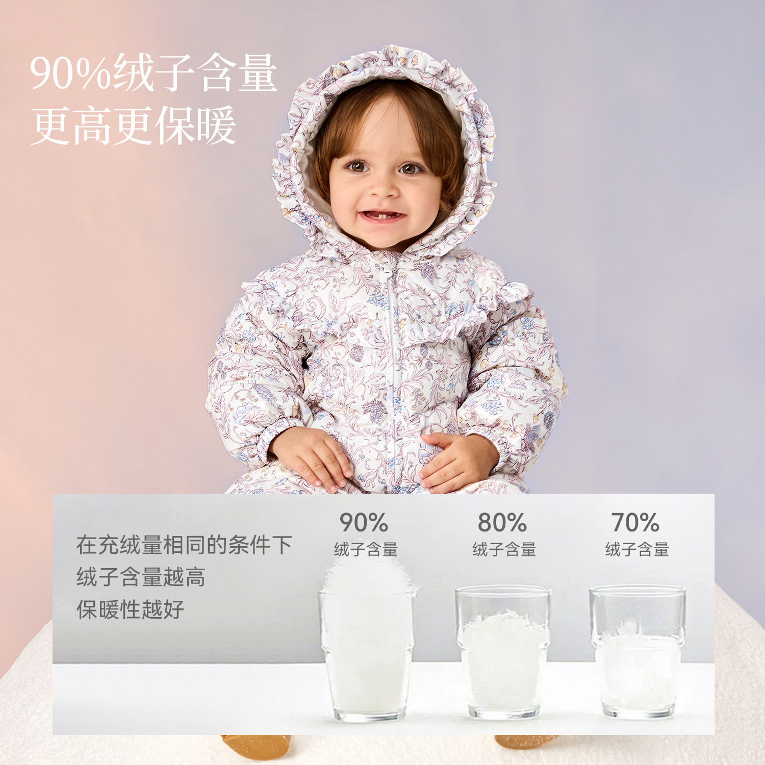 Domiamia【三防】婴儿白鹅绒羽绒服防风保暖初冬宝宝羽绒连体衣,淘宝优惠券,粉丝福利购,淘宝优惠卷