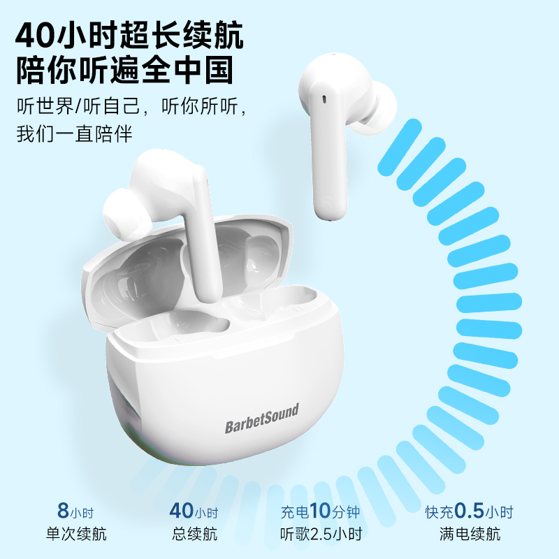 BarbetSound RT52E2真无线蓝牙耳机ENC降噪新款2023入耳式长续航 - 图3