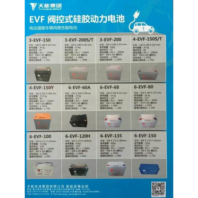 电动汽车电池6EVF80【12V80AH】铅酸胶体免维护电瓶 - 图2