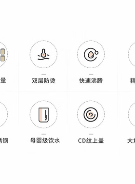 美的电热水壶家用大容量双层防烫