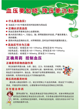 高血压防治知识宣传单海报老年人高血压注意防范安全知识宣传印刷