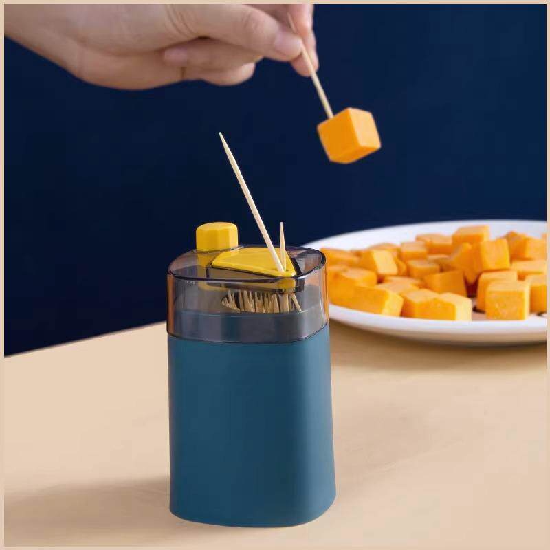 按压牙签筒创意家用客厅自动弹出餐桌按压式牙签罐便携简约牙签盒