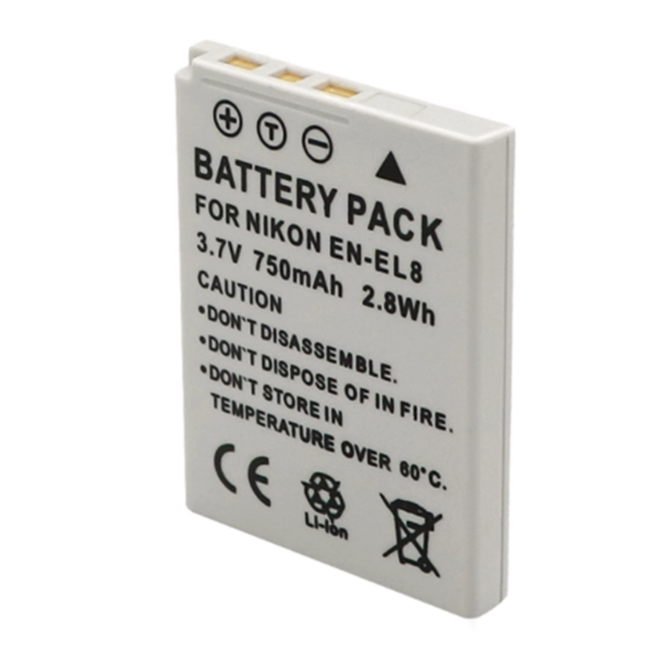 适用尼康COOLPIX S50 S51 S52 P1 P2 L1 L2相机EN-EL8电池/充电器 - 图0
