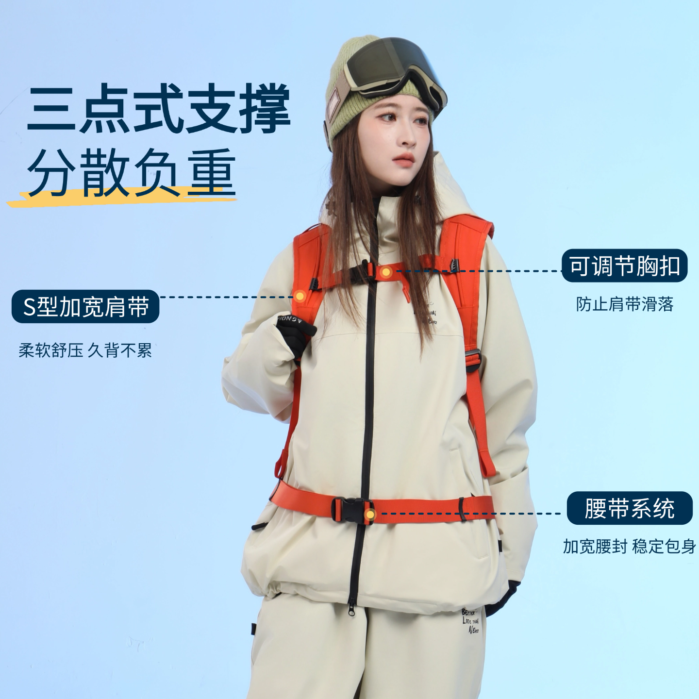 单双板滑雪背包野雪包15L户外滑雪登山运动轻量分仓双肩骑行背包,淘宝优惠券,粉丝福利购,淘宝优惠卷