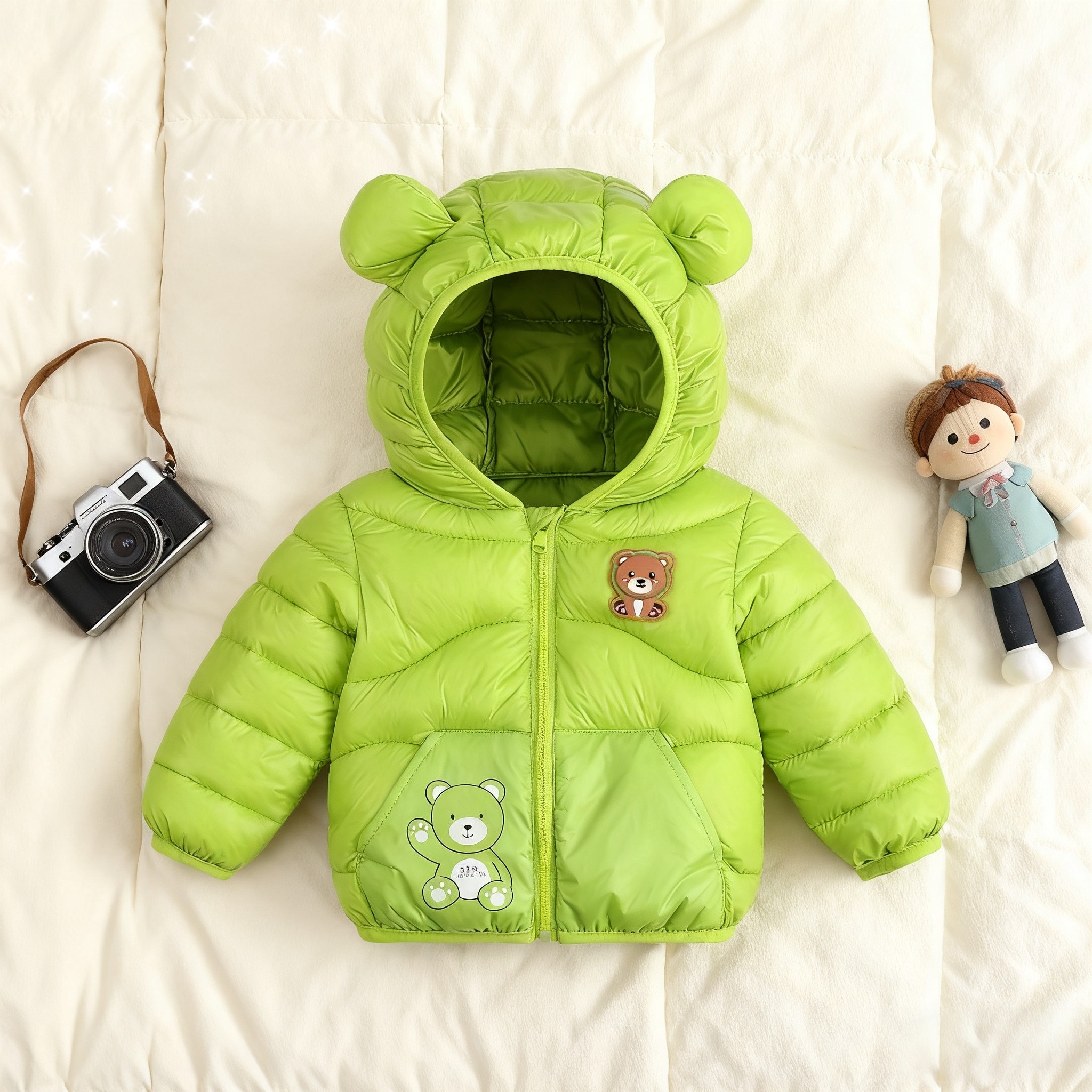 宝宝女童新款冬季夹棉外套婴儿冬发光棉衣保暖加厚棉袄男童中小童,淘宝优惠券,粉丝福利购,淘宝优惠卷