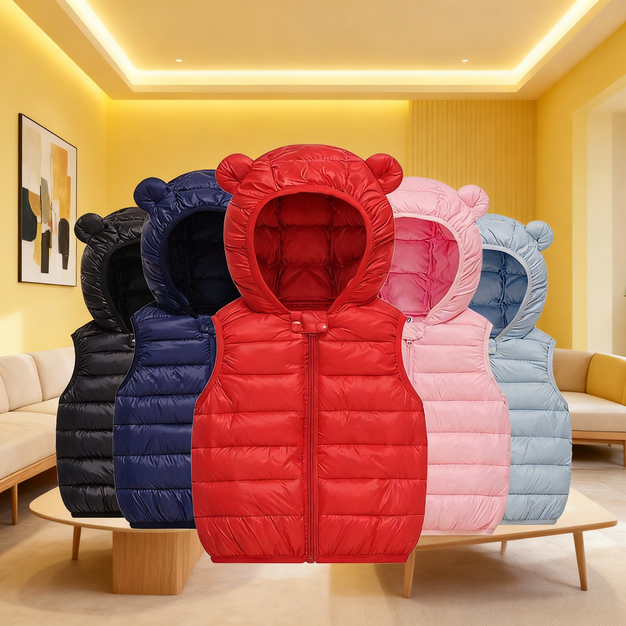 宝宝连帽马甲羽绒棉秋冬装外穿轻薄款外套婴幼棉背心男女儿童保暖,淘宝优惠券,粉丝福利购,淘宝优惠卷