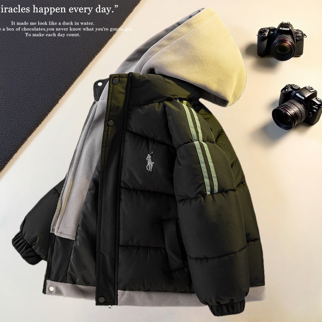 2025新款二棉男童羽绒棉加厚秋冬款拼接棒球服冬季夹棉外套中大童,淘宝优惠券,粉丝福利购,淘宝优惠卷