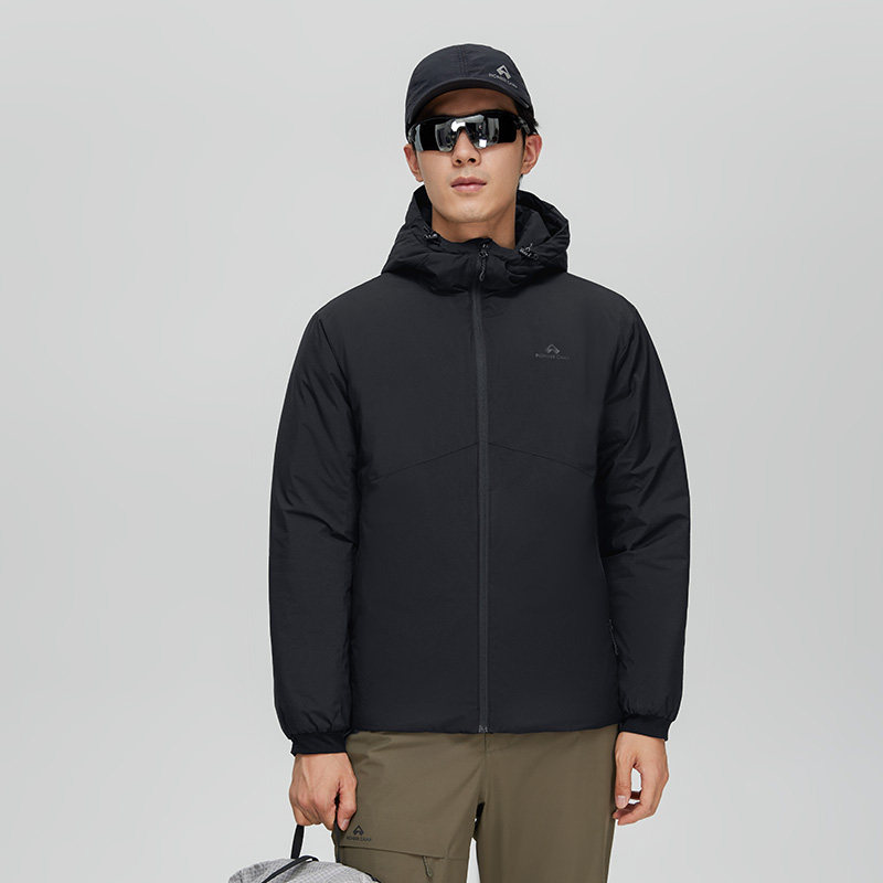 拓路者3M新雪丽棉服男2025秋冬新款连帽保暖简约夹棉外套轻薄棉衣