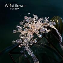 High Water Grade Crystal Bridesmaid Group Wrist Flowers Super Fairy Wedding Bridal Hand Flowers Wedding Dresses Accessories Sensual Wedding Photo Props