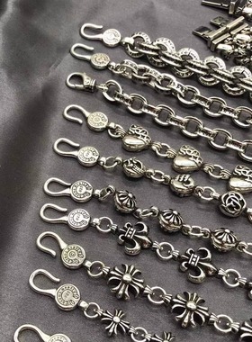 克罗伈手链S925标纯银宝剑十字花男女手饰欧美复古情侣匕首链子潮