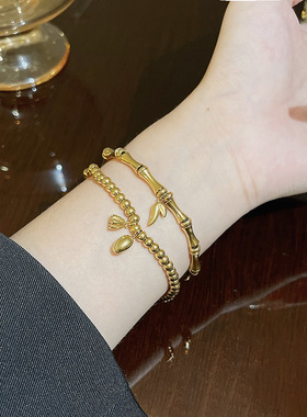 时尚钛钢手链女小众高级感轻奢不掉色手串气质网红简约百搭手饰品