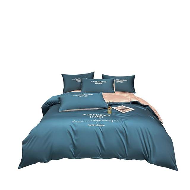 New European style spring and summer light luxury 2023 bed four-piece set full cotton pure cotton naked U sleeping quilt cover sheets and bed cover
