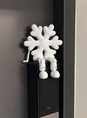 圣诞雪花摆件3D打印坐姿门锁桌面装饰氛围感圣诞节入户门玄关摆件