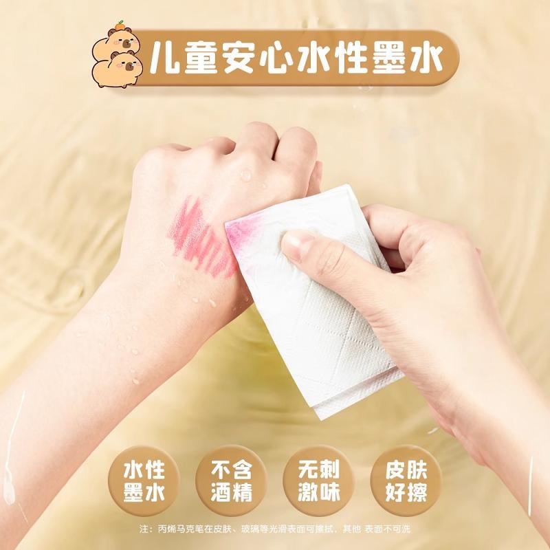 卡皮巴拉丙烯马克笔小学生美术专用画笔水彩笔不透色可叠色幼儿园 - 图3