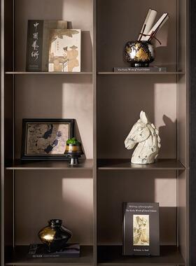 邸高DECO 宋氏美学摆件中式柜体软装陈设酒店大堂开 放格搭配设计