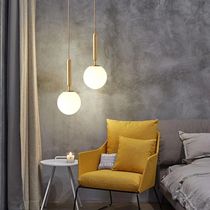 Modern Glass Ball Led Pendant Lamp Fixtures Gold Bedside Kit