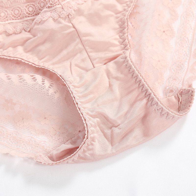 悦晓 桑蚕丝真丝夏季日系法式高腰三角内裤性感蕾丝透气舒适1171,淘宝优惠券,粉丝福利购,淘宝优惠卷