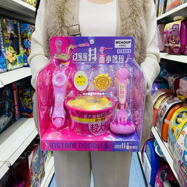 Creative bowl of noodles, cute bunny and bear pudding, kitchen utensils