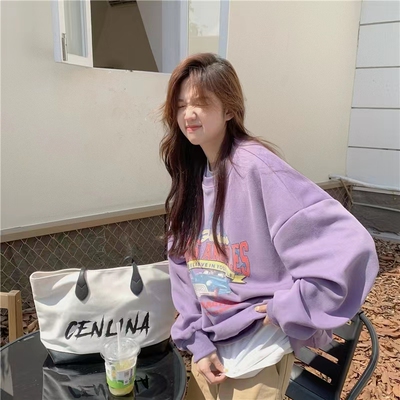 抖音精选专属【奶萌萌来啦~】加绒卫衣女百搭秋冬韩版