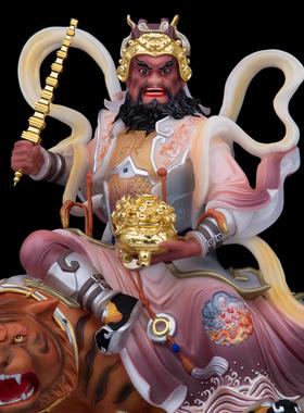 武财神赵公明神像汉白玉五路财神佛像赵元帅像工艺品摆件家用摆件