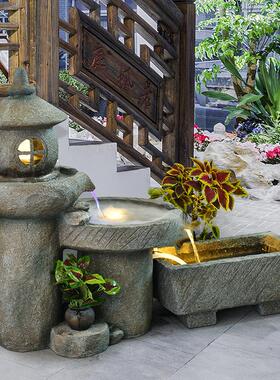 办公室内石山水风景落地假山流水喷泉鱼池造景观装饰阳台庭院摆件