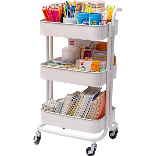 书桌收纳置物架桌面绘画文具整理神器家用多层书架儿童绘本收纳柜 - 图0