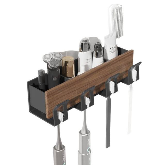 Wall-mounted electric toothbrush mouthwash cup without punching cup