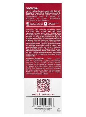 Natural Outcome,Retinol, Reverse Serum, 1 oz (30 ml)