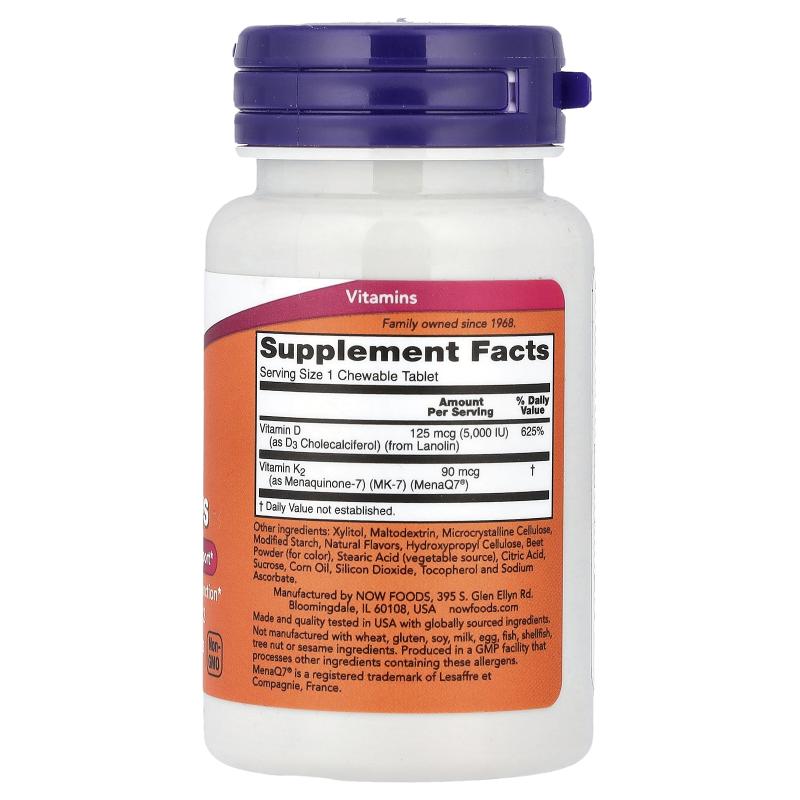 诺奥,D3 + K2 Chewables, 90 Chewables Tablets - 图0