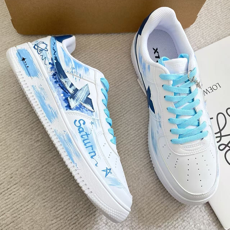 【定制球鞋】特步空军一号 断裂时空手绘涂鸦泼墨低帮板鞋,淘宝优惠券,粉丝福利购,淘宝优惠卷