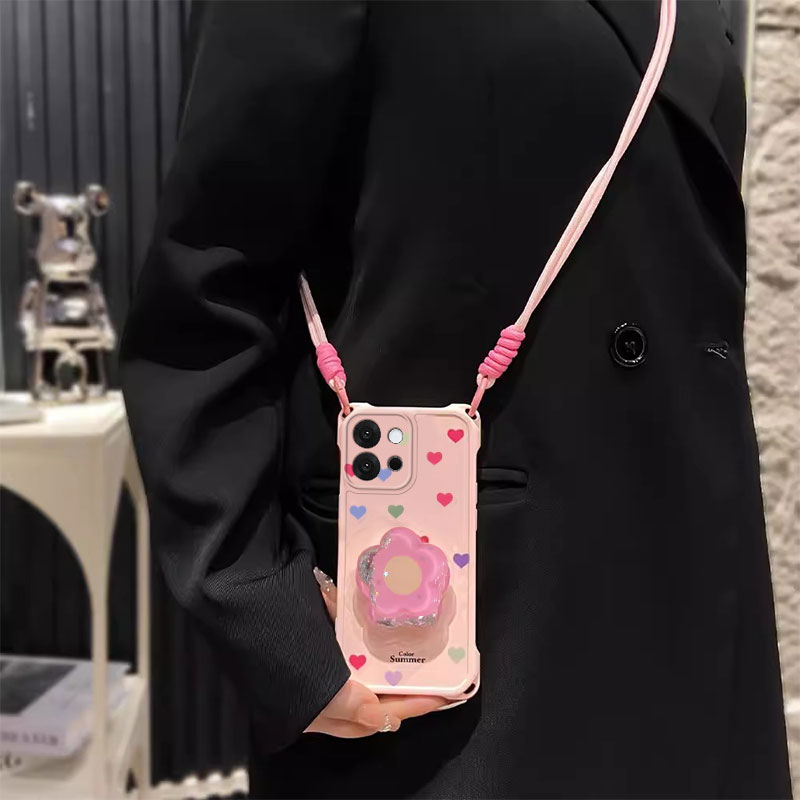 四角挂绳适用一加13T手机壳12新款高级感ACE5油画大象可爱斜挎超好看软3Pro创意2V全包防摔硅胶竞速版保护套 - 图0