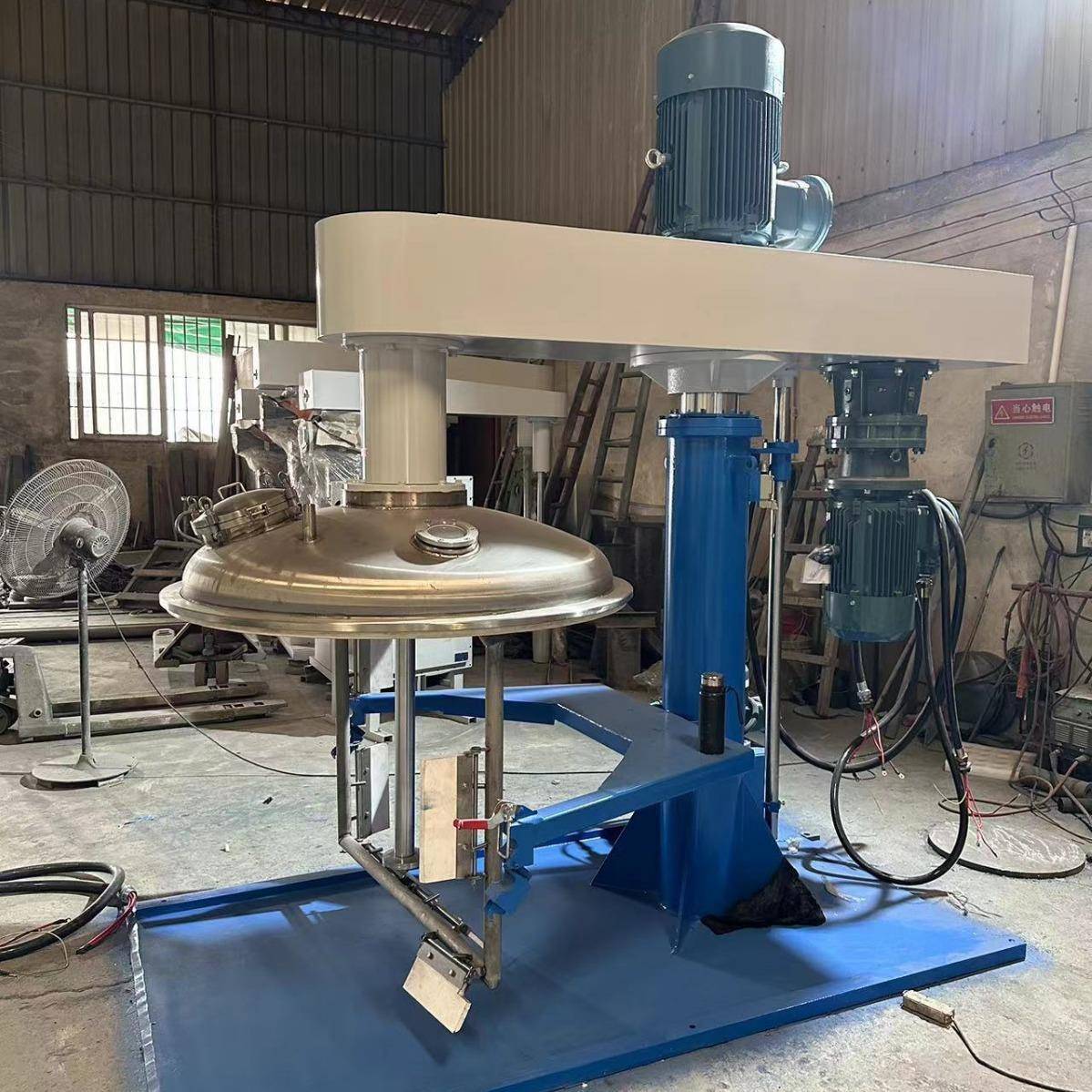 高低速双电机刮壁搅拌机液压升降防爆分散机液体粉状物料剪切机 - 图0