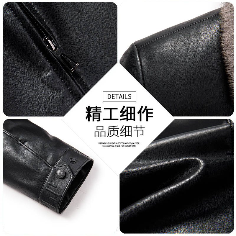 罗蒙中年男士冬季白鸭绒御寒保暖外套2023年新款爸爸装皮衣羽绒服