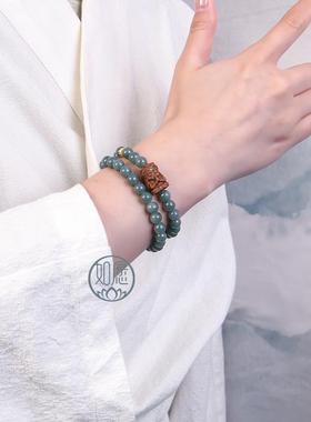 天然蓝水翡翠扎基拉姆手链女生款手串送女友闺蜜礼物招财轻奢小众