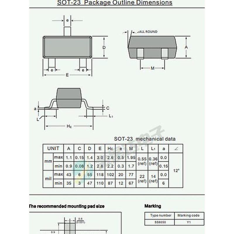 贴片场效应管CJ/SI2300/2301/2302 AO3400 AO3401 AO3402 SOT-23 - 图3