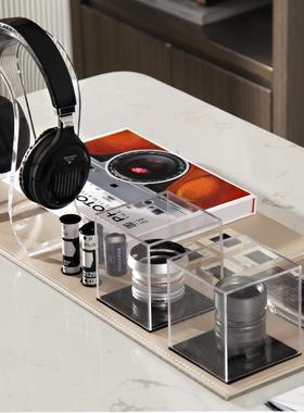 摄影音乐主题软装饰样板房书房装饰书书桌台面装饰品海湾窗陈设