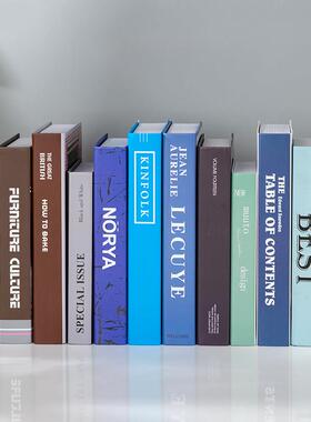 现代英文假书摆件店铺软装彷真书道具书样本书房装饰摆设书盒书套